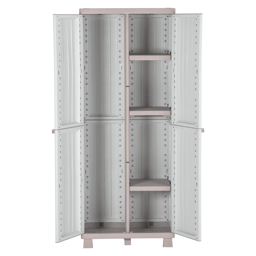 Säilytyskaappi 2 ovella 68x39x170 cm vaaleanharmaa ja beige - Sisustajankoti.fi
