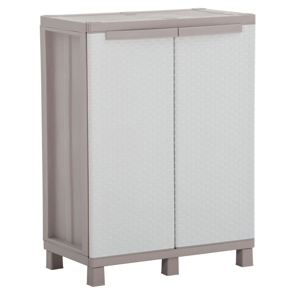 Säilytyskaappi 2 ovella 68x37,5x91,5 cm vaaleanharmaa ja beige - Sisustajankoti.fi