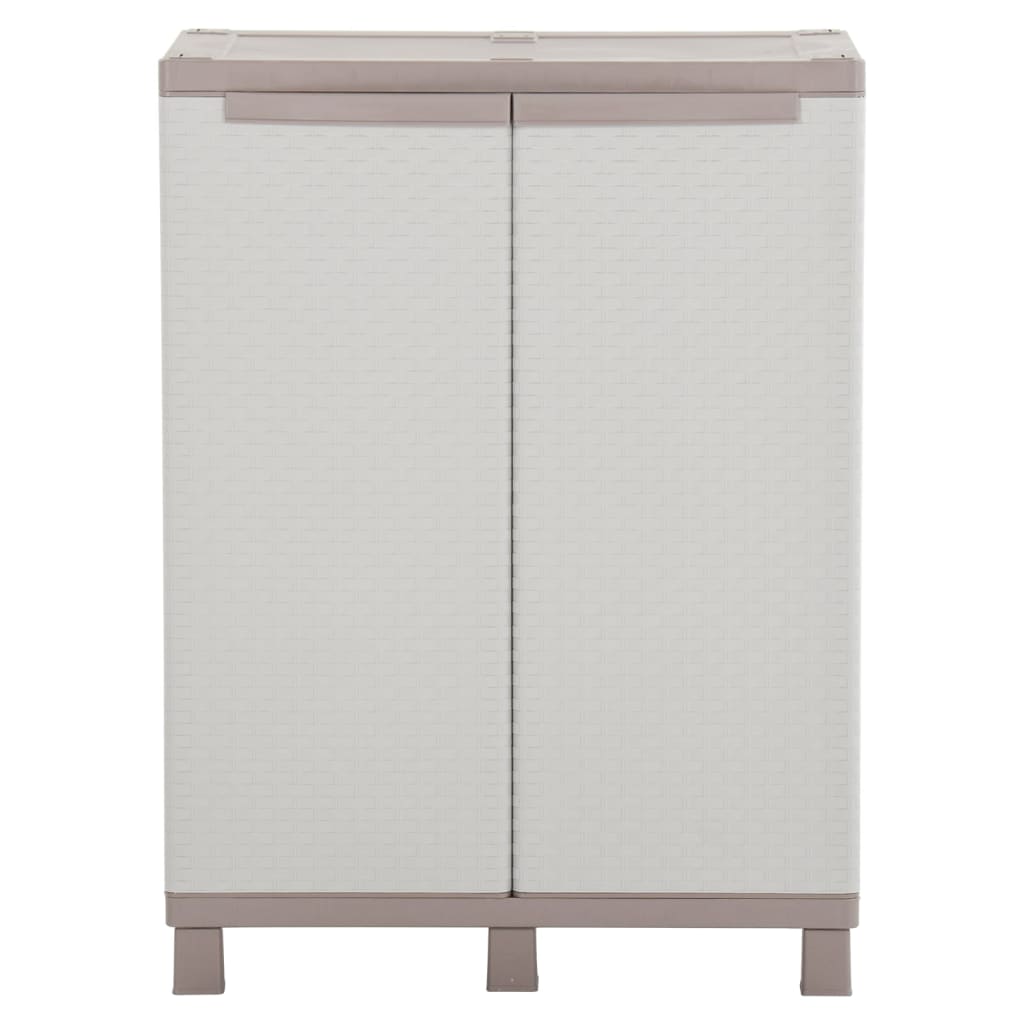 Säilytyskaappi 2 ovella 68x37,5x91,5 cm vaaleanharmaa ja beige - Sisustajankoti.fi