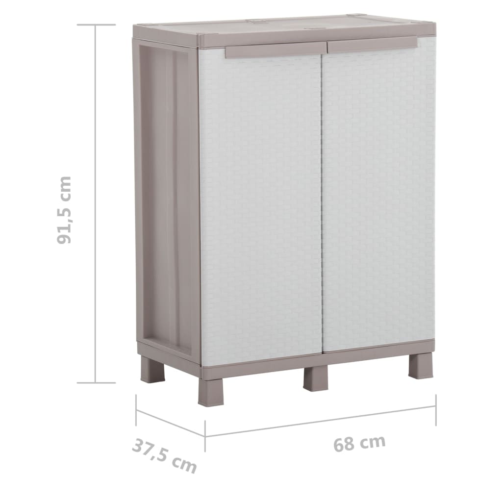 Säilytyskaappi 2 ovella 68x37,5x91,5 cm vaaleanharmaa ja beige - Sisustajankoti.fi