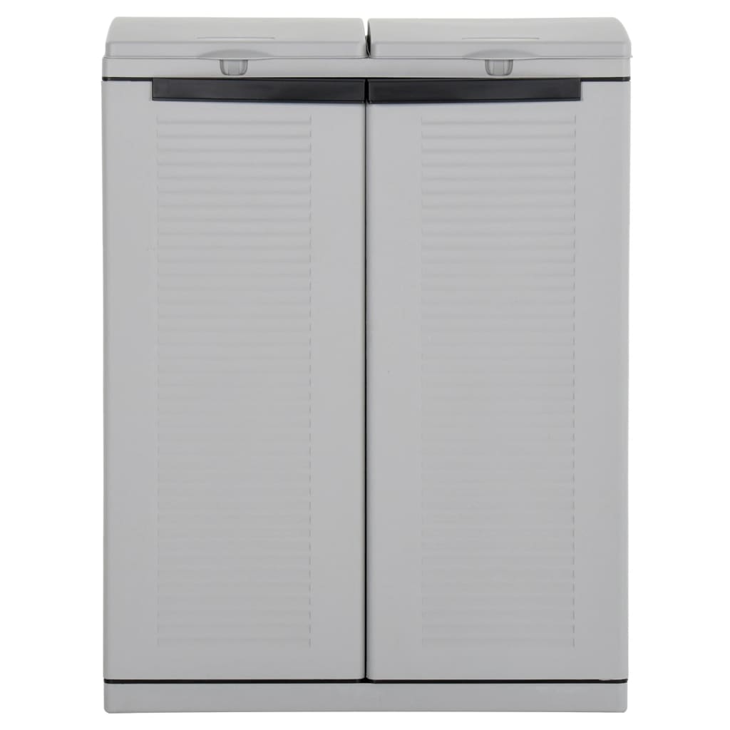 Roskakori Eco Cabinet 68x39x89 cm harmaa ja musta - Sisustajankoti.fi