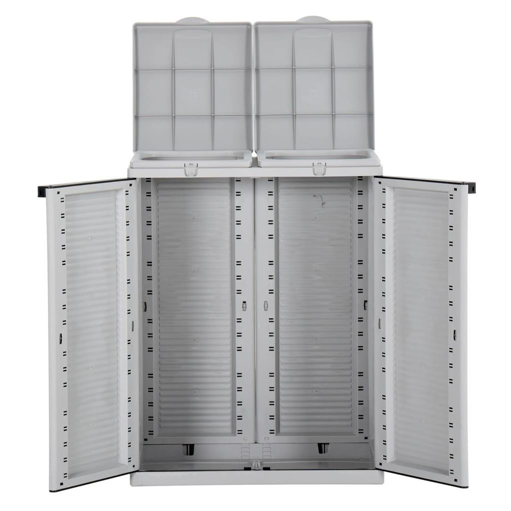 Roskakori Eco Cabinet 68x39x89 cm harmaa ja musta - Sisustajankoti.fi