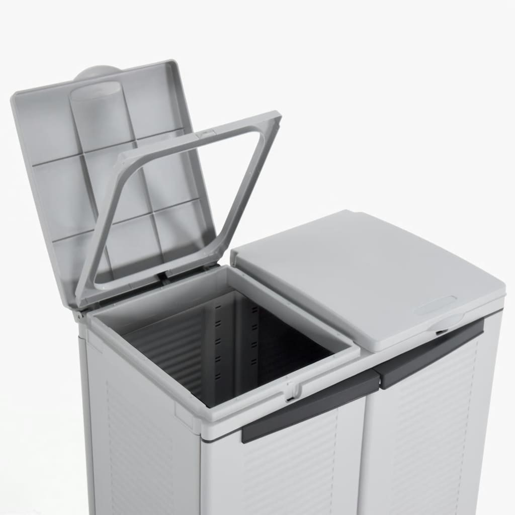 Roskakori Eco Cabinet 68x39x89 cm harmaa ja musta - Sisustajankoti.fi