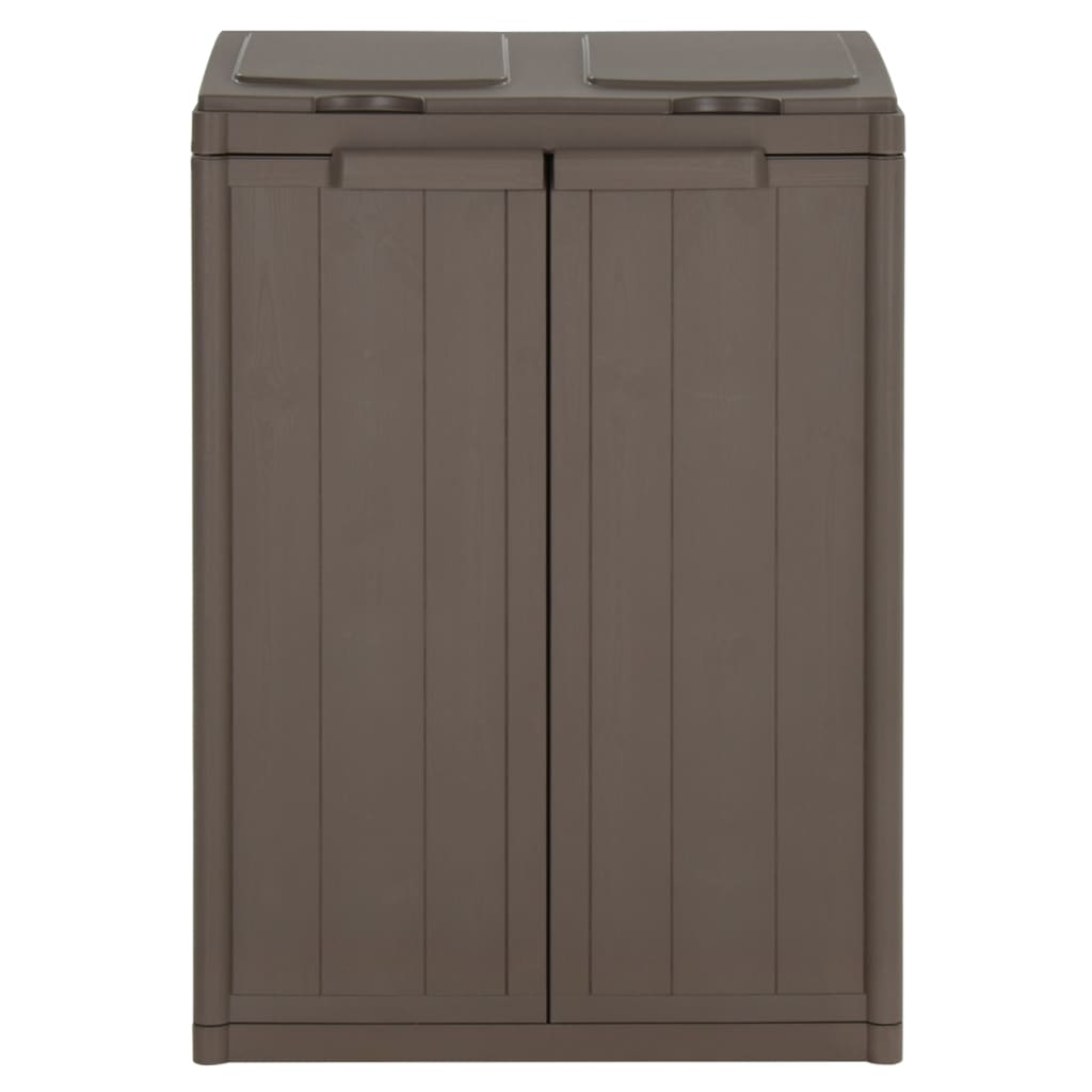 Roskakori 2 ovella ruskea 65x45x88 cm PP - Sisustajankoti.fi