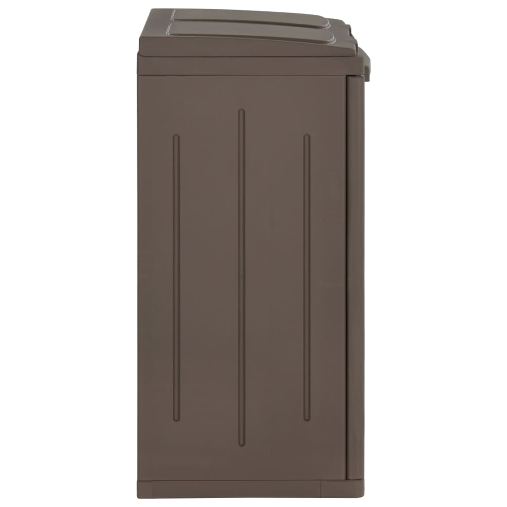 Roskakori 2 ovella ruskea 65x45x88 cm PP - Sisustajankoti.fi