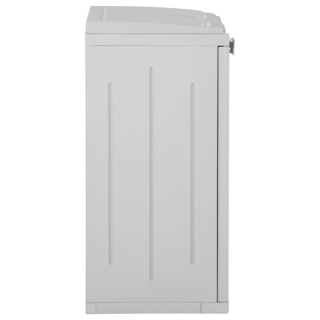 Roskakori 2 ovella harmaa 65x45x88 cm PP - Sisustajankoti.fi