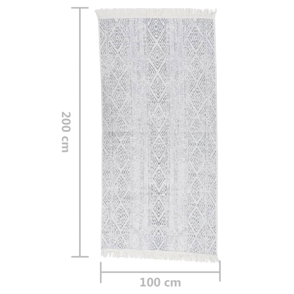 Matto vaaleanharmaa 80x200 cm puuvilla - Sisustajankoti.fi