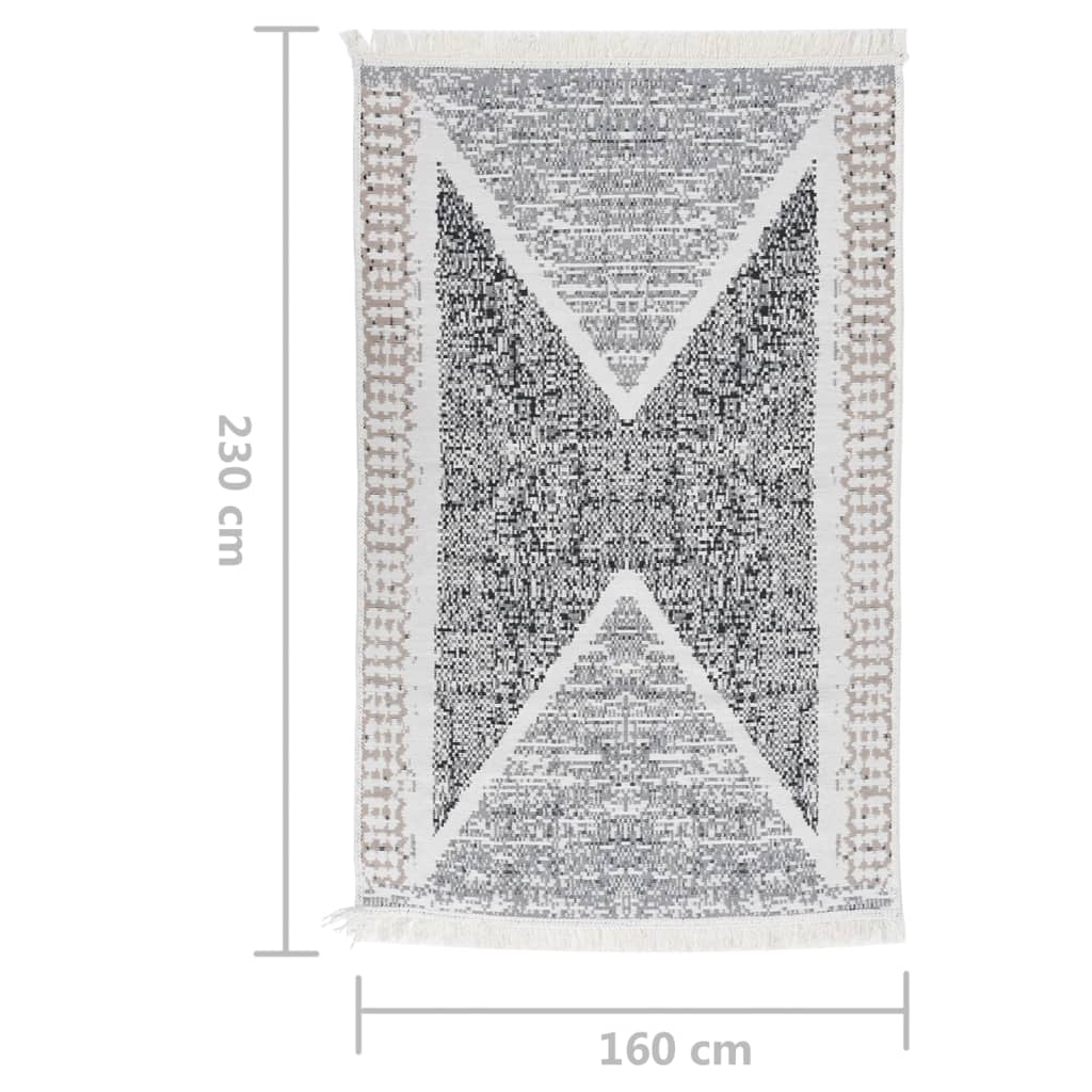Matto musta ja harmaa 160x230 cm puuvilla - Sisustajankoti.fi