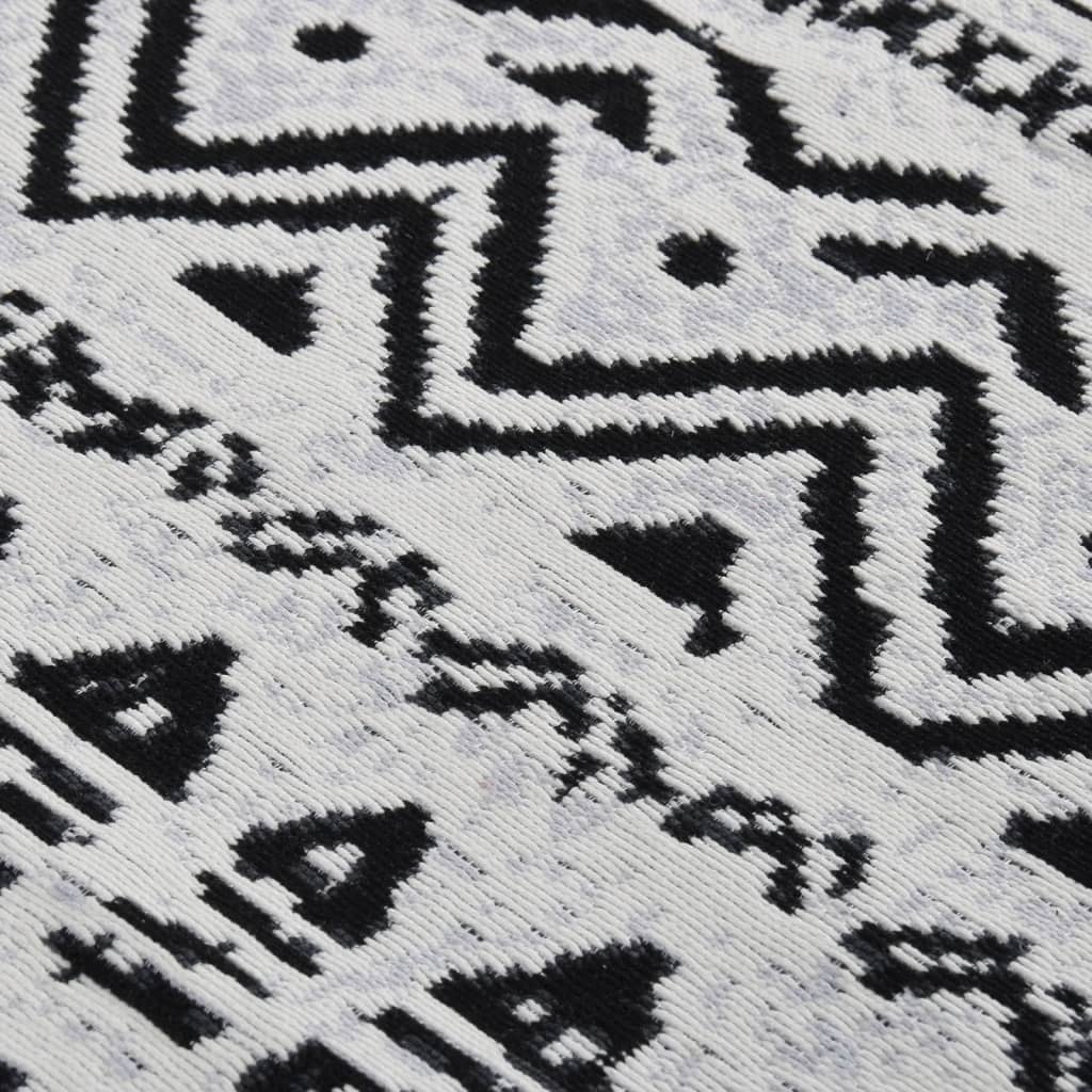 Matto musta ja valkoinen 100x300 cm puuvilla - Sisustajankoti.fi