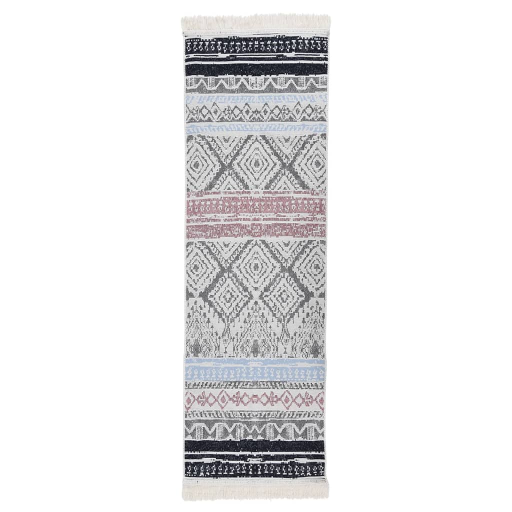 Matto pinkki ja sininen 80x300 cm puuvilla - Sisustajankoti.fi
