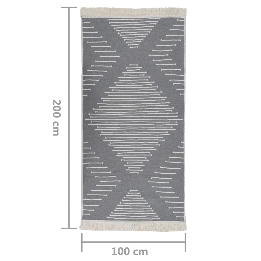Matto tummanharmaa 100x200 cm puuvilla - Sisustajankoti.fi