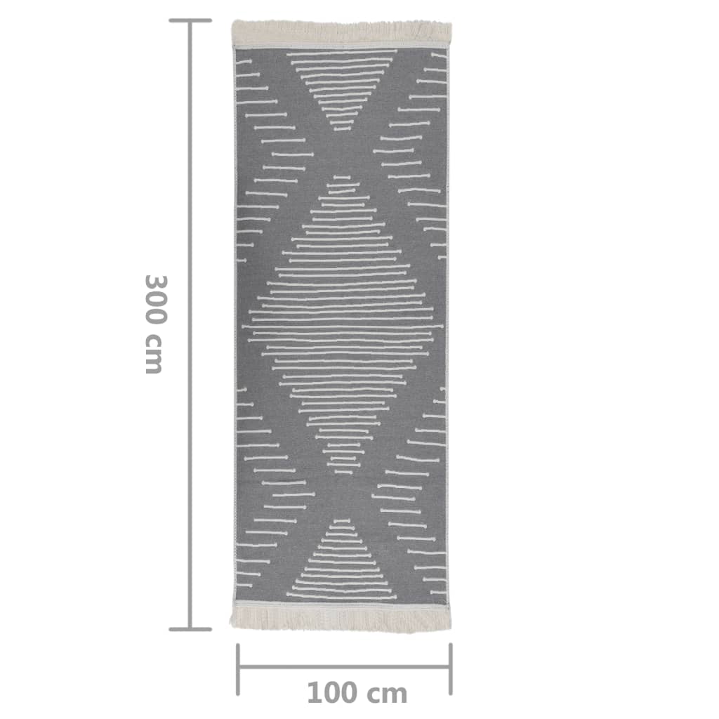 Matto tummanharmaa 100x300 cm puuvilla - Sisustajankoti.fi