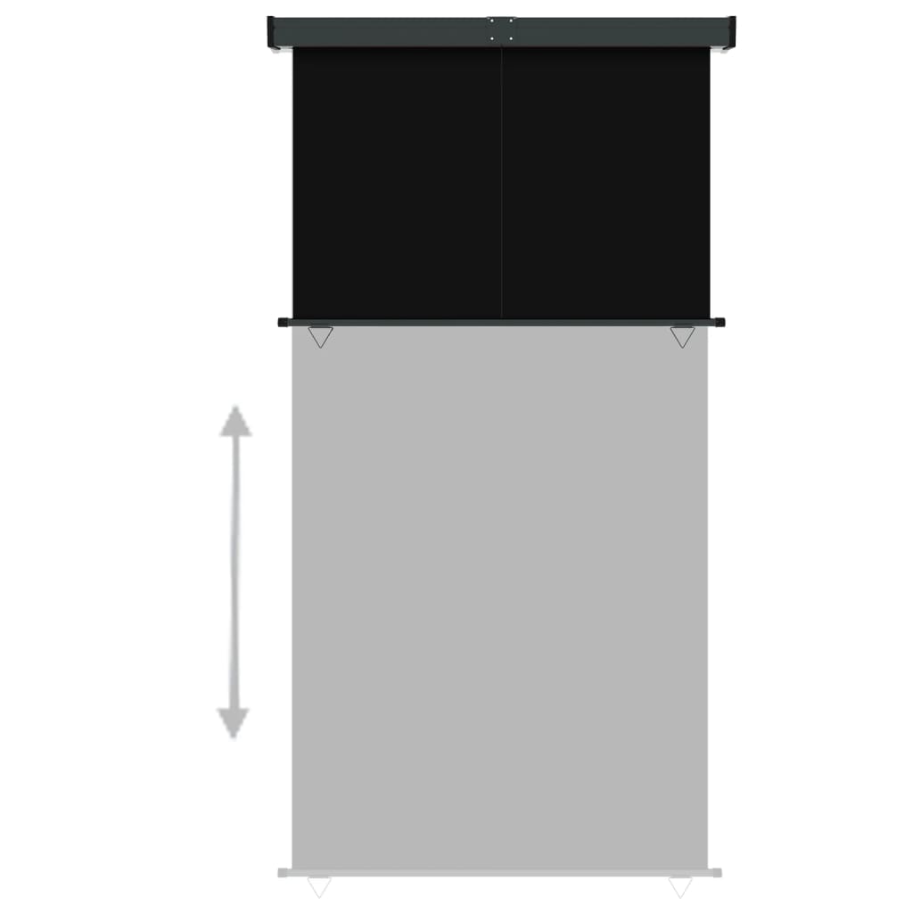 Parvekkeen sivumarkiisi 160x250 cm musta - Sisustajankoti.fi