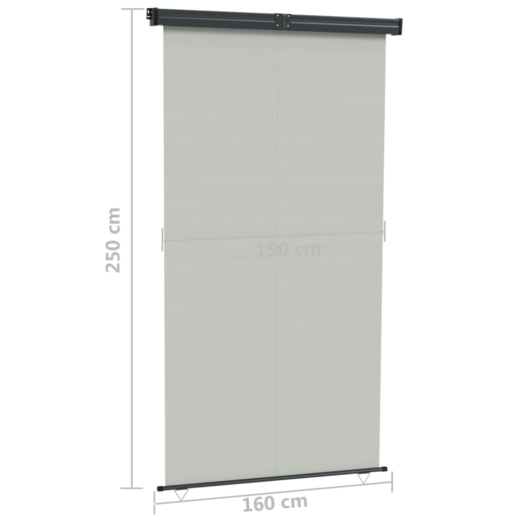 Parvekkeen sivumarkiisi 160x250 cm harmaa - Sisustajankoti.fi