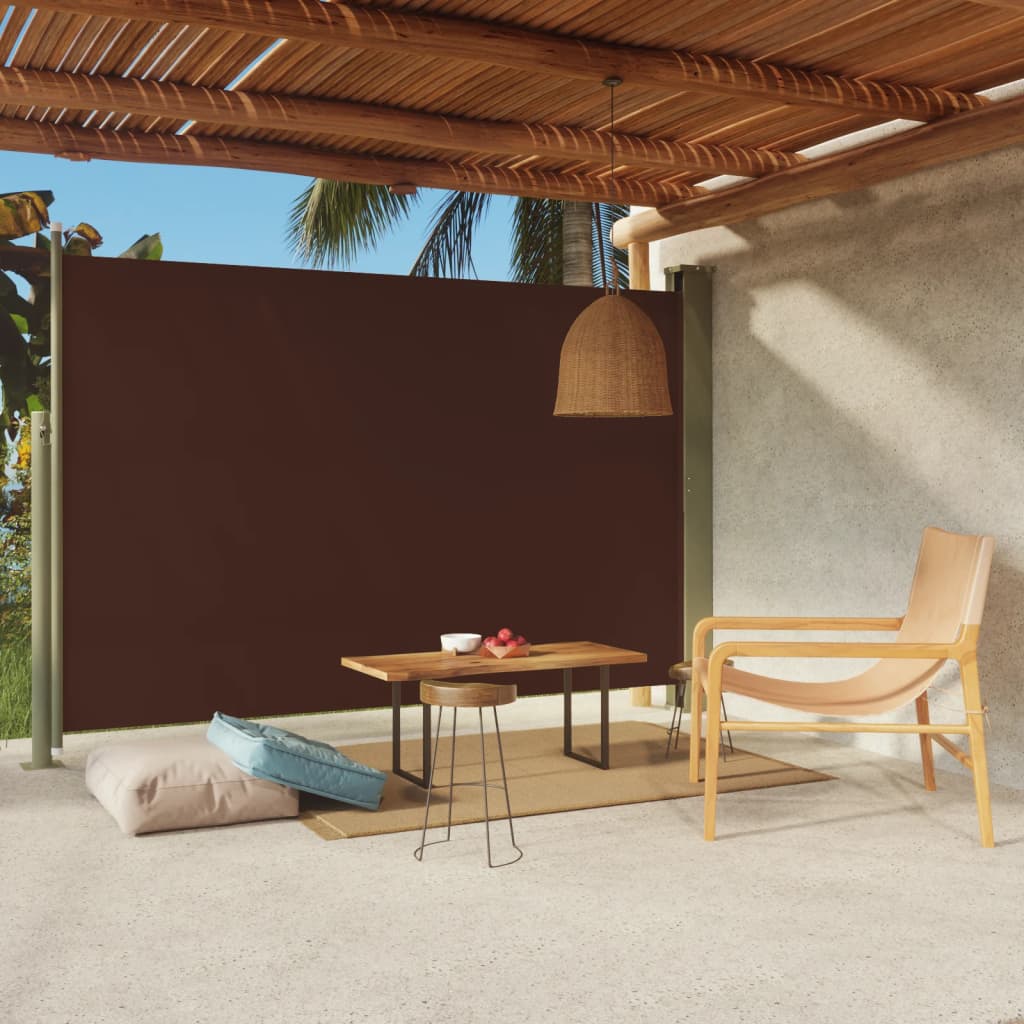 Sisäänvedettävä terassin sivumarkiisi 200x300 cm ruskea - Sisustajankoti.fi