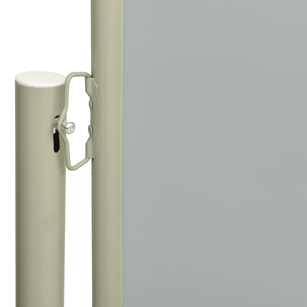 Sisäänvedettävä terassin sivumarkiisi 140x600 cm harmaa - Sisustajankoti.fi