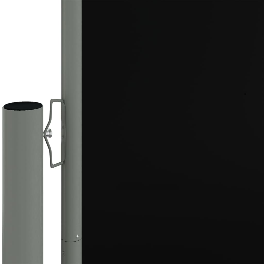 Sisäänvedettävä sivumarkiisi musta 180x1000 cm - Sisustajankoti.fi