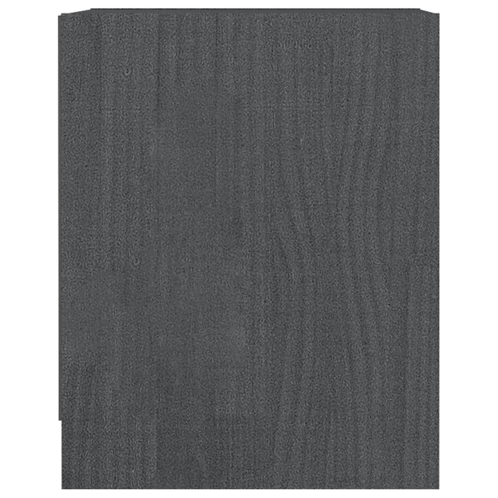 Yöpöytä harmaa 35,5x33,5x41,5 cm täysi mänty - Sisustajankoti.fi