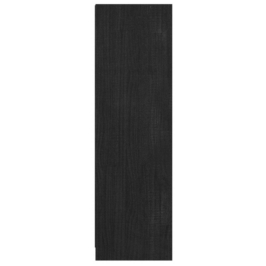 Kirjahylly/tilanjakaja musta 36x33x110 cm täysi mänty - Sisustajankoti.fi