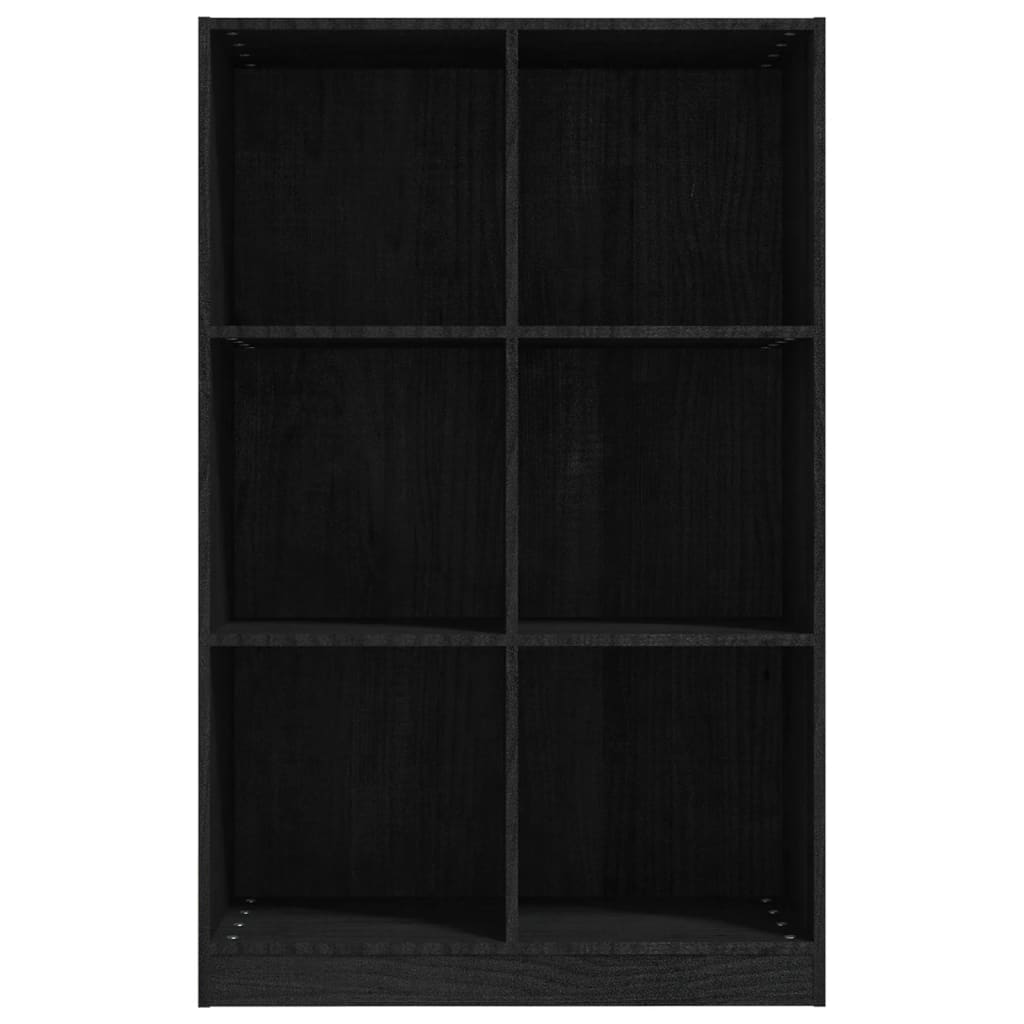 Kirjahylly musta 70x33x110 cm täysi mänty - Sisustajankoti.fi