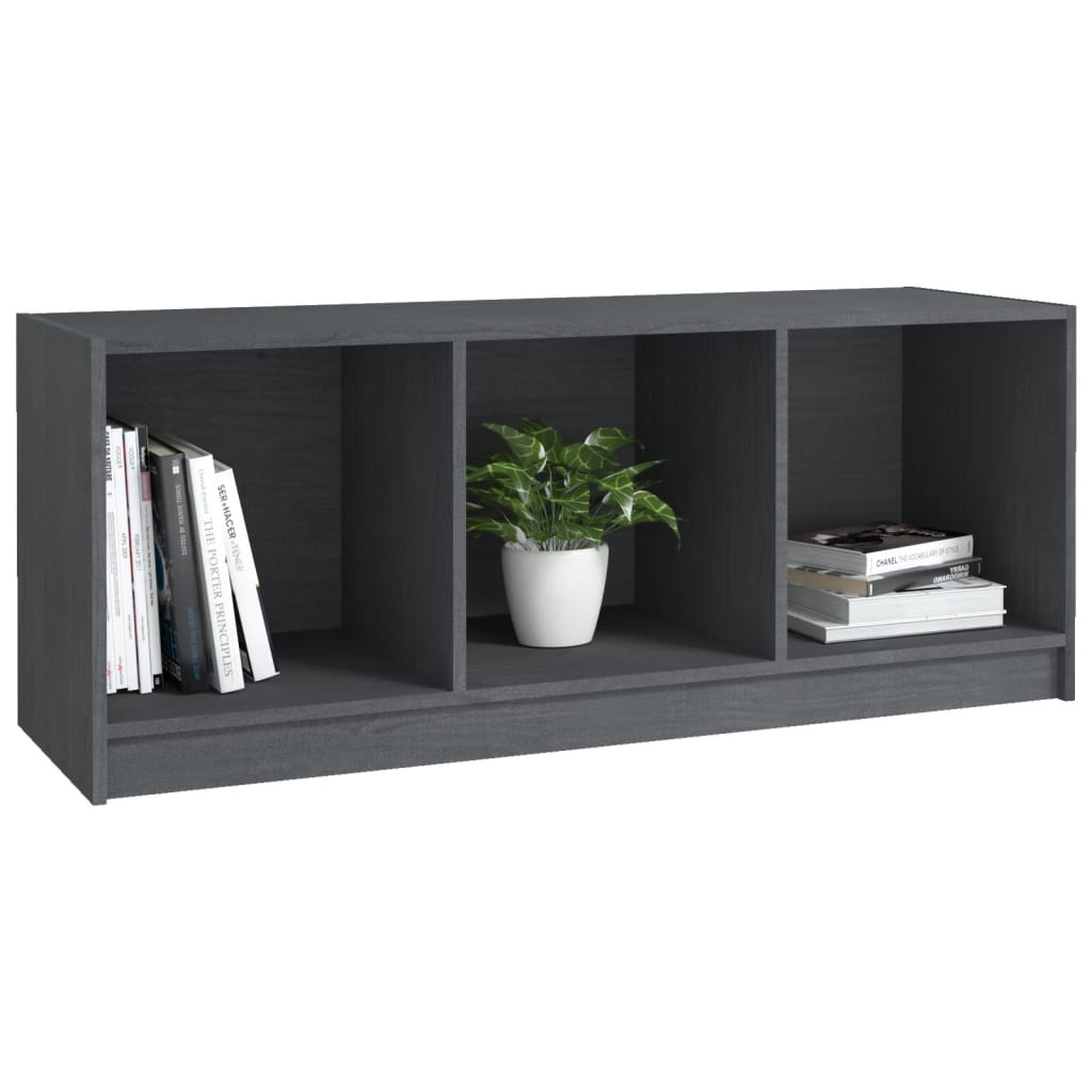 TV-taso harmaa 104x33x41 cm täysi mänty - Sisustajankoti.fi