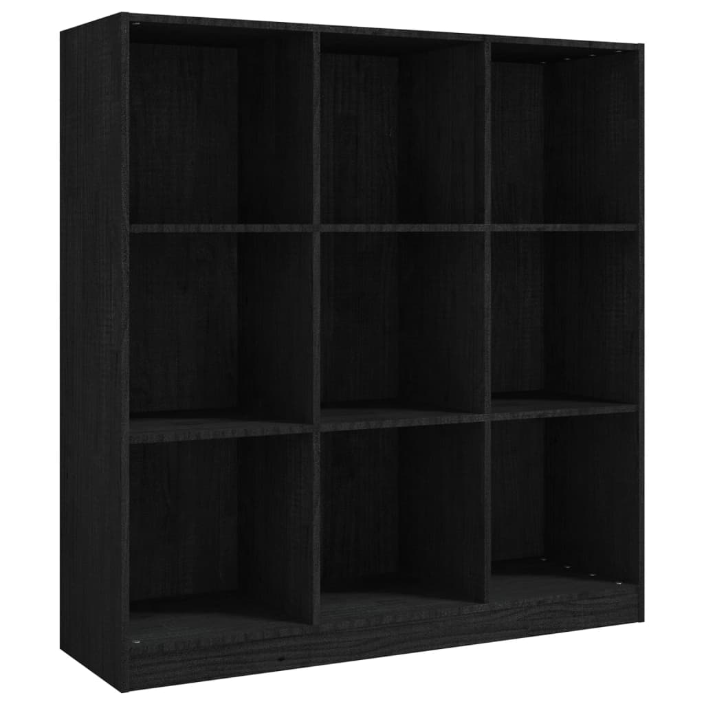 Kirjahylly/tilanjakaja musta 104x33,5x110 cm täysi mänty - Sisustajankoti.fi