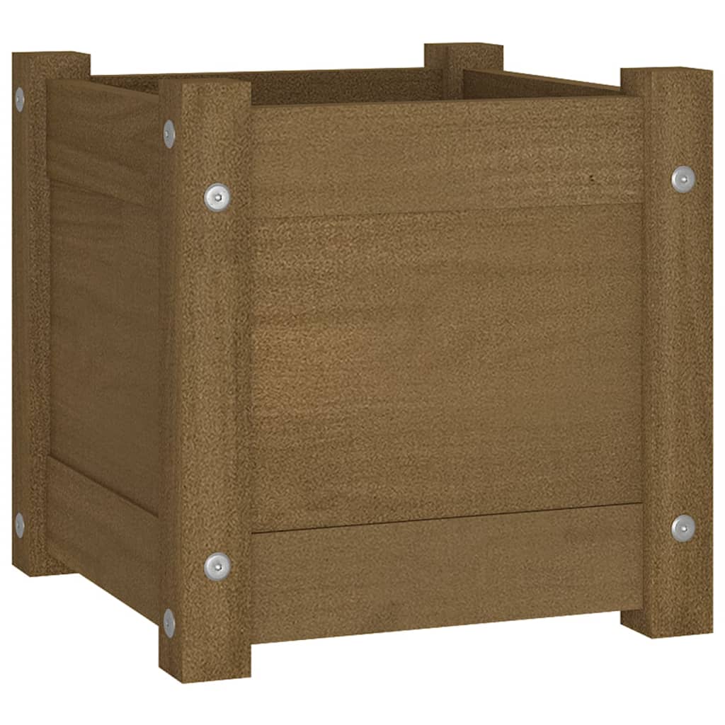 Puutarhan kukkalaatikot 2 kpl hunajanruskea 31x31x31 cm mänty - Sisustajankoti.fi