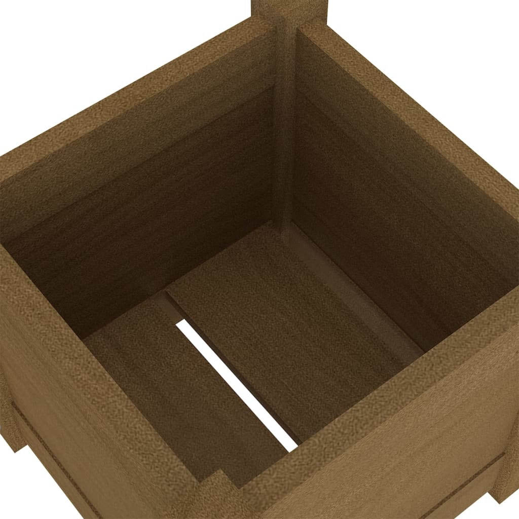 Puutarhan kukkalaatikot 2 kpl hunajanruskea 31x31x31 cm mänty - Sisustajankoti.fi