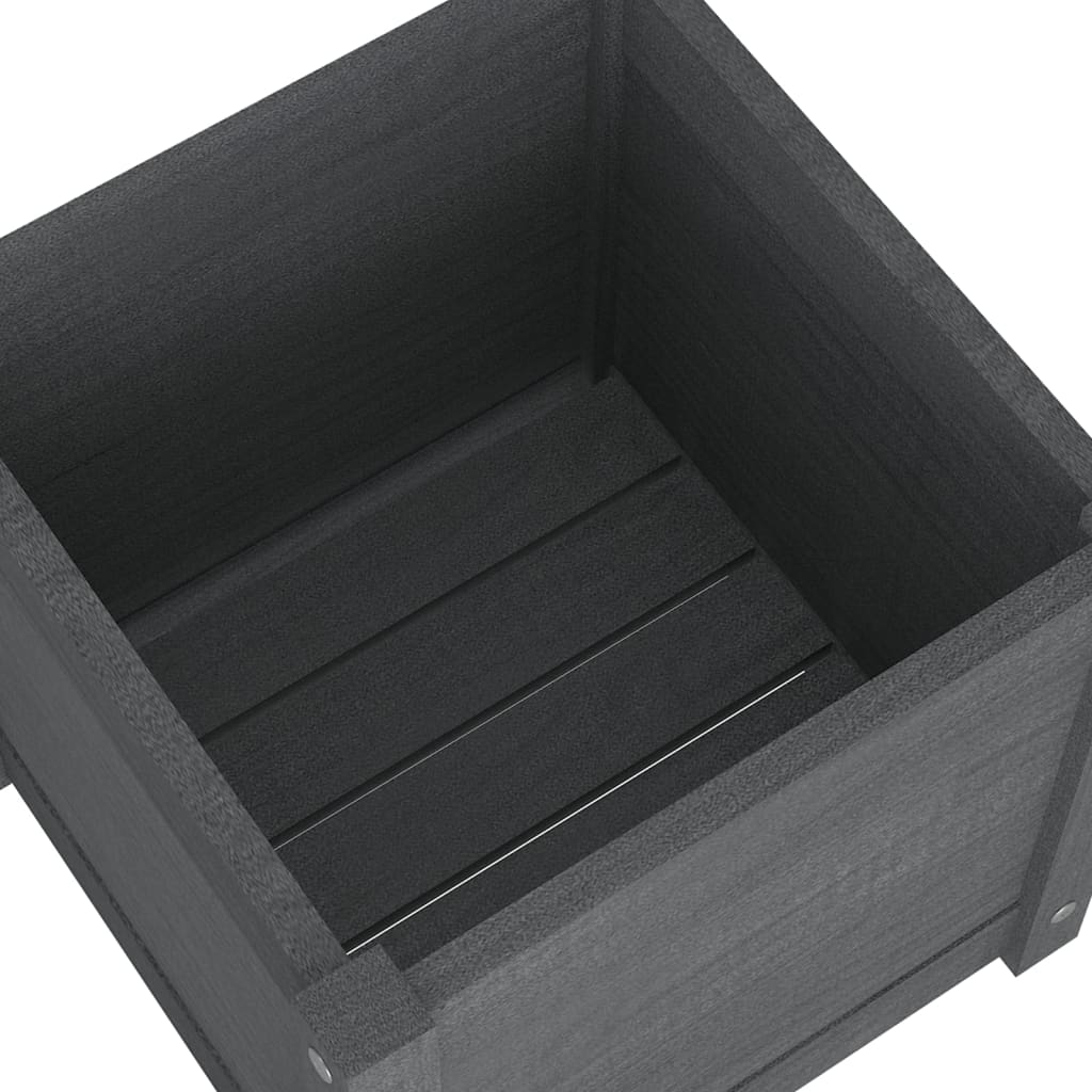 Puutarhan kukkalaatikot 2 kpl harmaa 40x40x40 cm täysi mänty - Sisustajankoti.fi