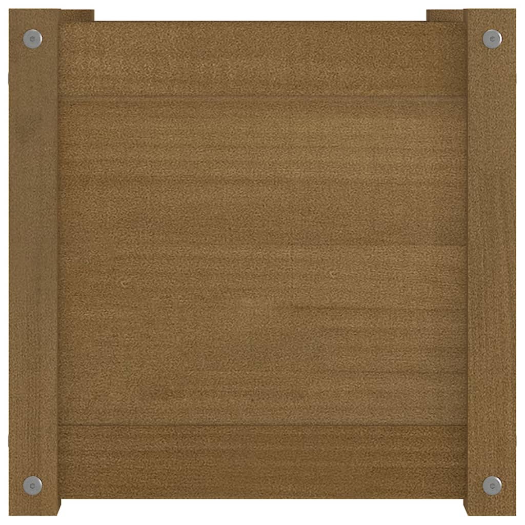 Puutarhan kukkalaatikko hunajanruskea 40x40x40 cm täysi mänty - Sisustajankoti.fi