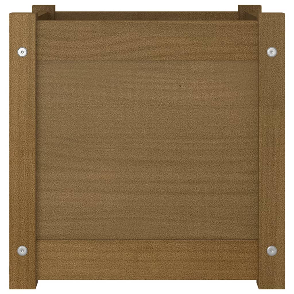 Puutarhan kukkalaatikot 2 kpl hunajanruskea 40x40x40 cm mänty - Sisustajankoti.fi