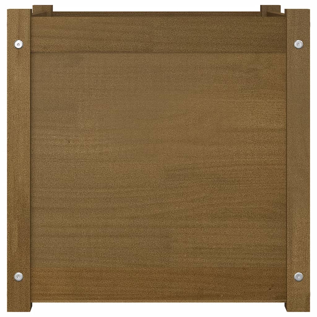 Puutarhan kukkalaatikot 2 kpl hunajanruskea 50x50x50 cm mänty - Sisustajankoti.fi