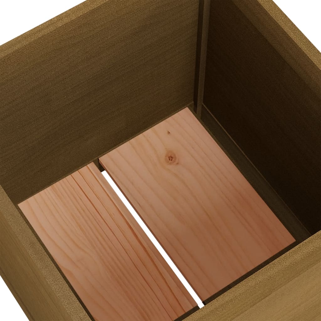 Puutarhan kukkalaatikot 2 kpl hunajanruskea 50x50x50 cm mänty - Sisustajankoti.fi