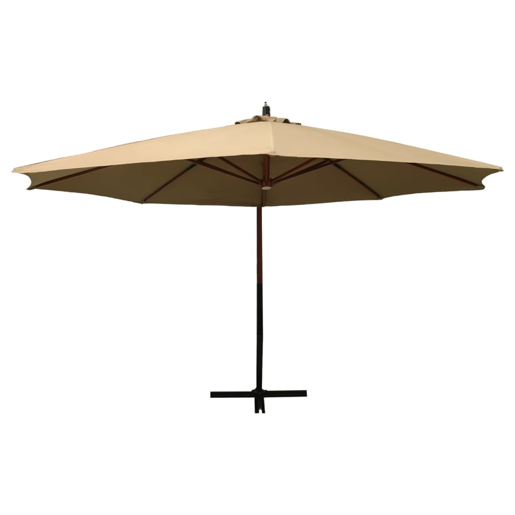 Riippuva aurinkovarjo puurunko 350 cm taupe - Sisustajankoti.fi
