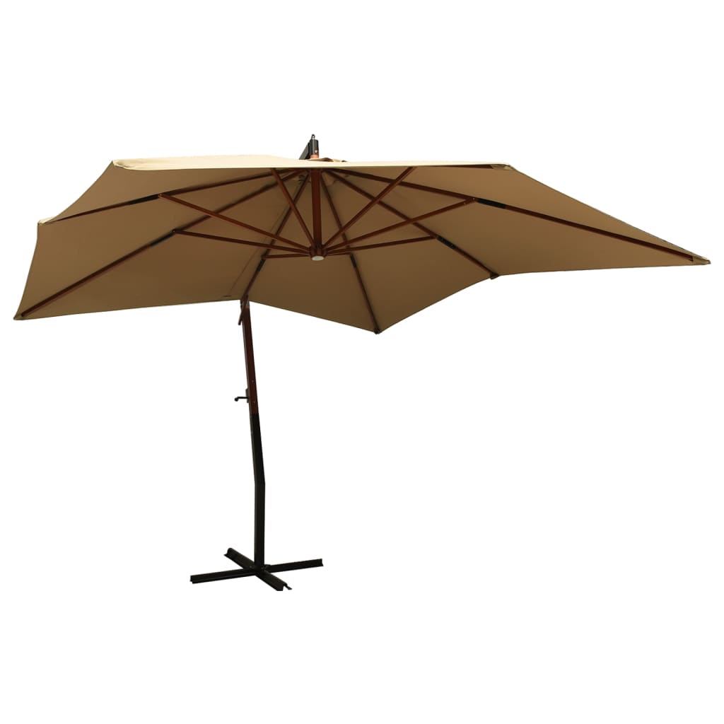 Riippuva aurinkovarjo puurunko 300 cm taupe - Sisustajankoti.fi