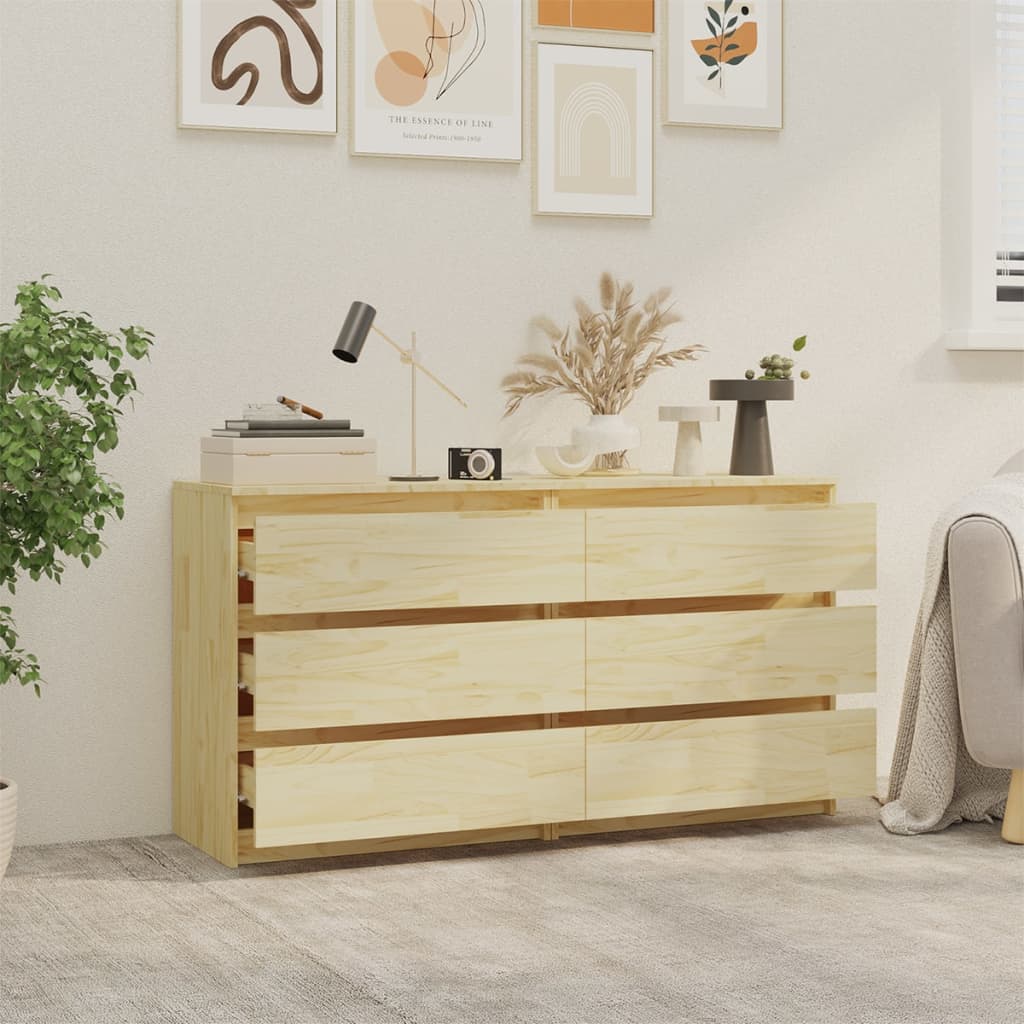 Yöpöydät 2 kpl 60x36x64 cm täysi mänty - Sisustajankoti.fi