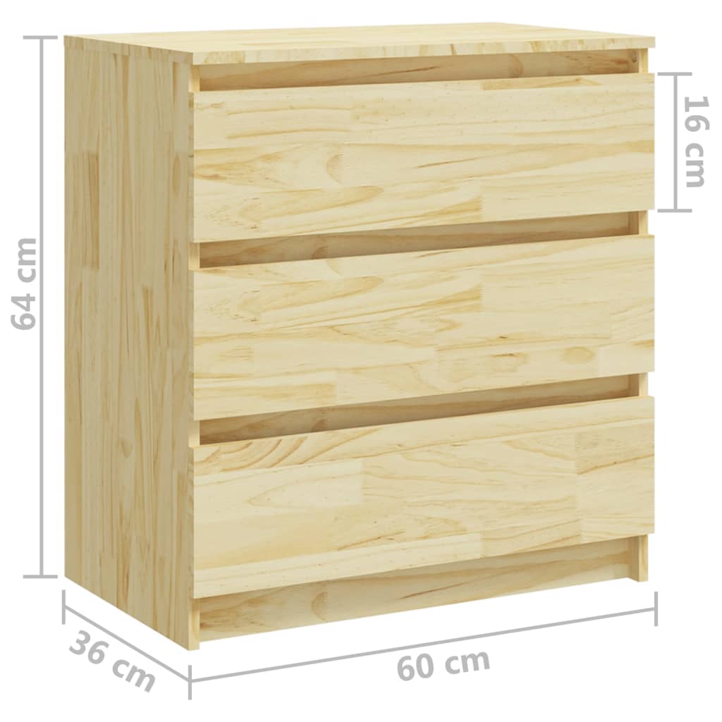 Yöpöydät 2 kpl 60x36x64 cm täysi mänty - Sisustajankoti.fi