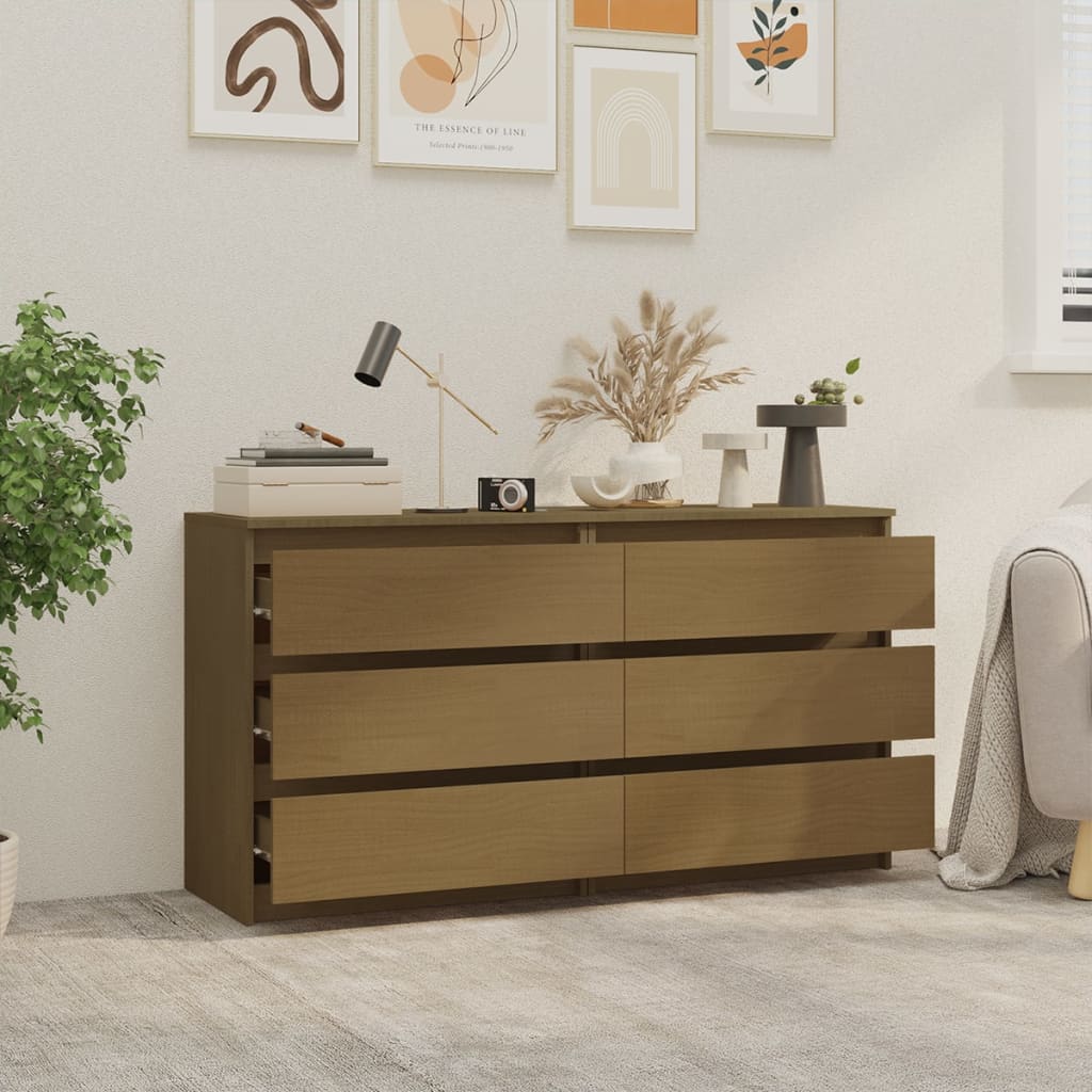 Yöpöydät 2 kpl hunajanruskea 60x36x64 cm täysi mänty - Sisustajankoti.fi