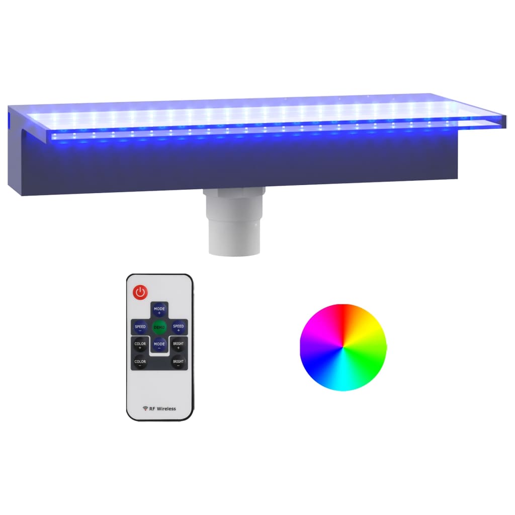 Vesiputous RGB LED-valoilla akryyli 45 cm - Sisustajankoti.fi