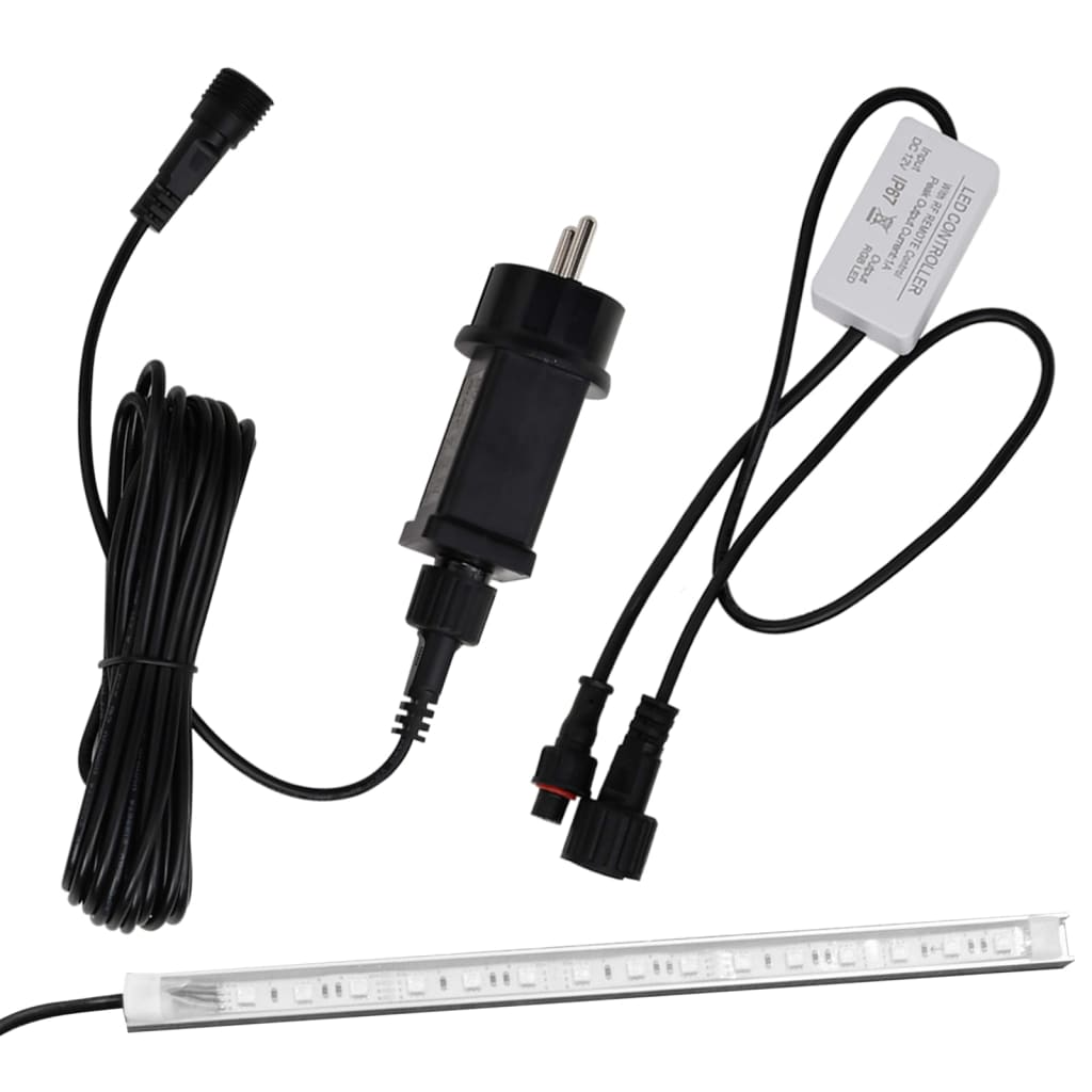 Uima-altaan suihkulähde RGB LED-valoilla akryyli 50 cm - Sisustajankoti.fi