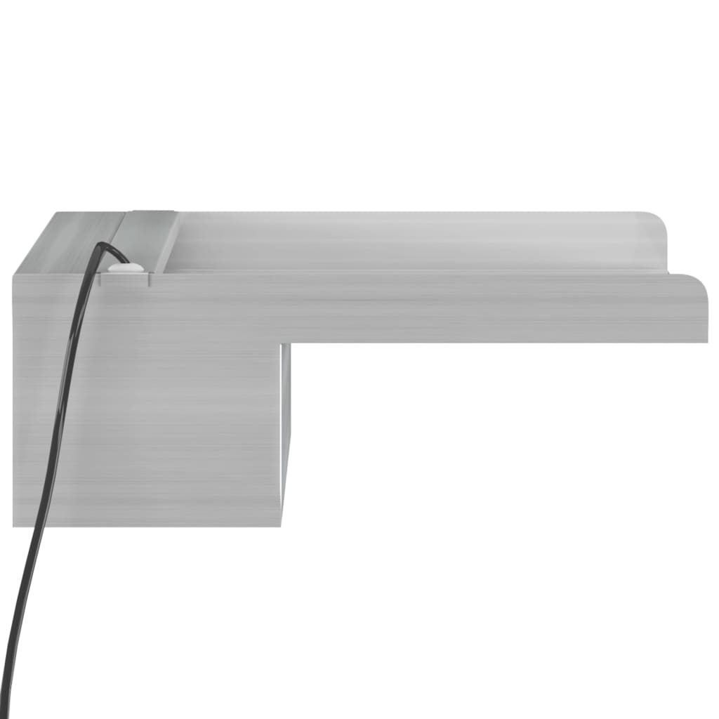 Vesiputous RGB LED-valoilla ruostumaton teräs 30 cm - Sisustajankoti.fi
