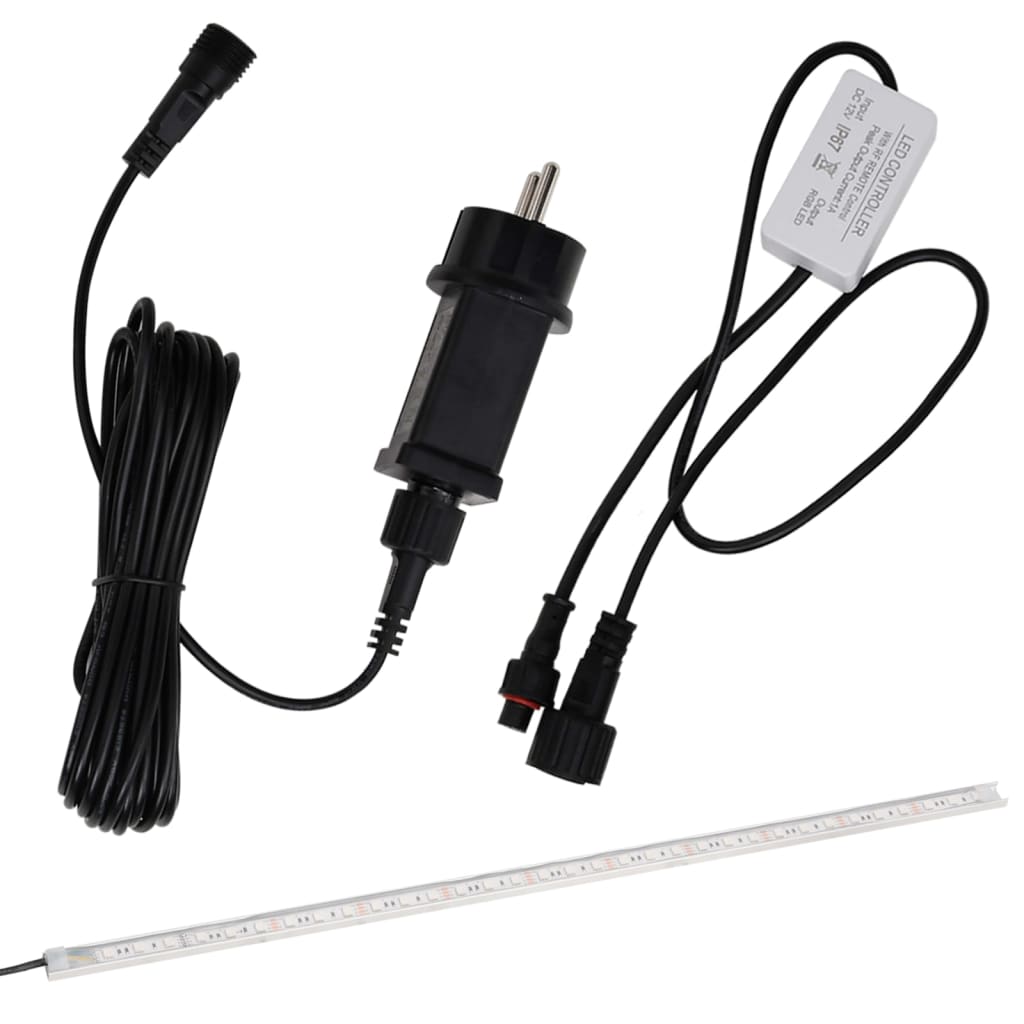 Vesiputous RGB LED-valoilla ruostumaton teräs 45 cm - Sisustajankoti.fi