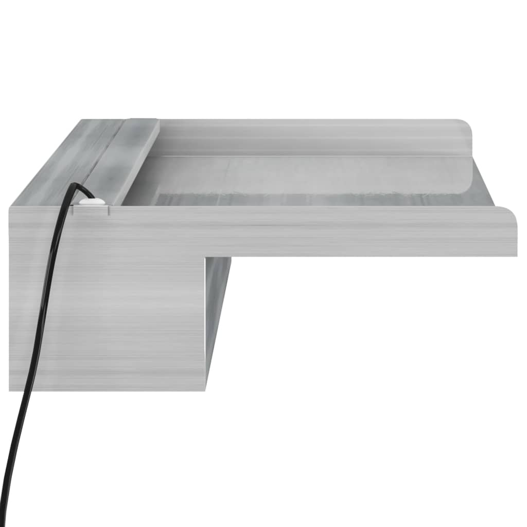 Vesiputous RGB LED-valoilla ruostumaton teräs 60 cm - Sisustajankoti.fi