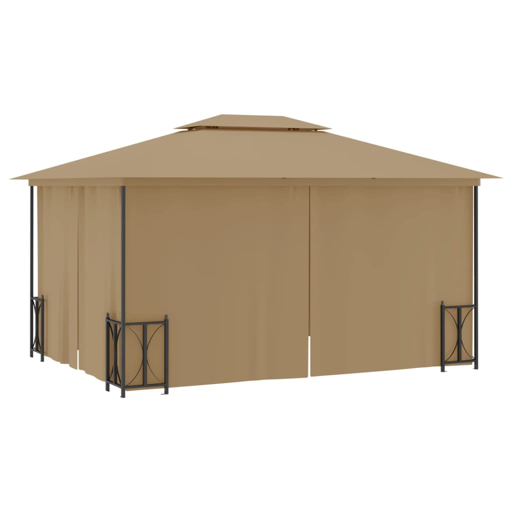 Huvimaja sivuseinillä ja tuplakatolla 3x4 m taupe - Sisustajankoti.fi