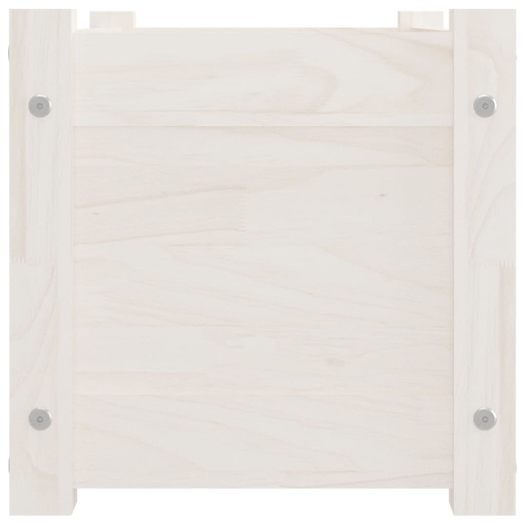 Puutarhan kukkalaatikko valkoinen 60x31x31 cm täysi mänty - Sisustajankoti.fi