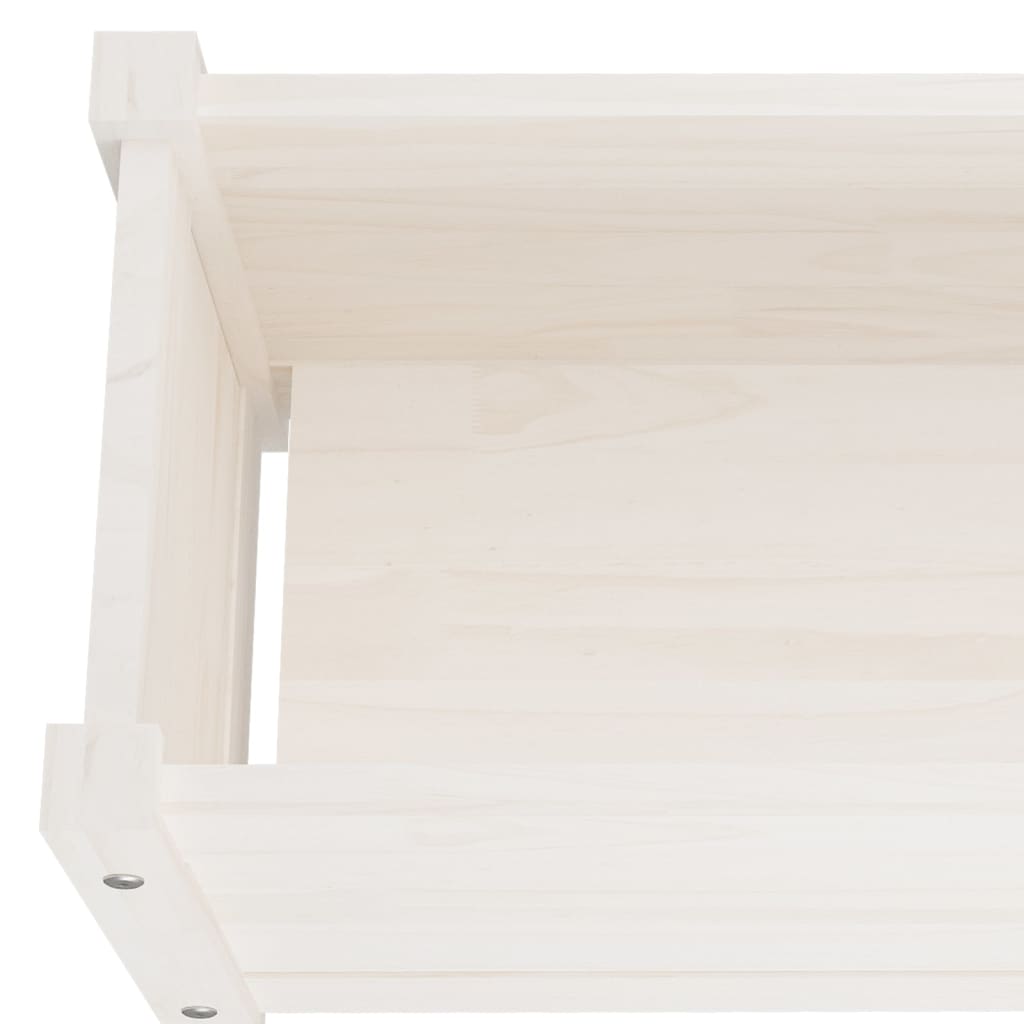 Puutarhan kukkalaatikko valkoinen 60x31x31 cm täysi mänty - Sisustajankoti.fi