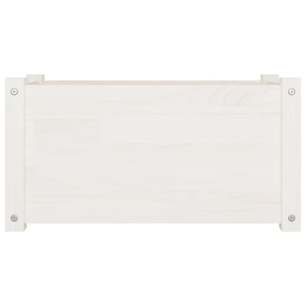 Puutarhan kukkalaatikot 2 kpl valkoinen 60x31x31 cm täysi mänty - Sisustajankoti.fi