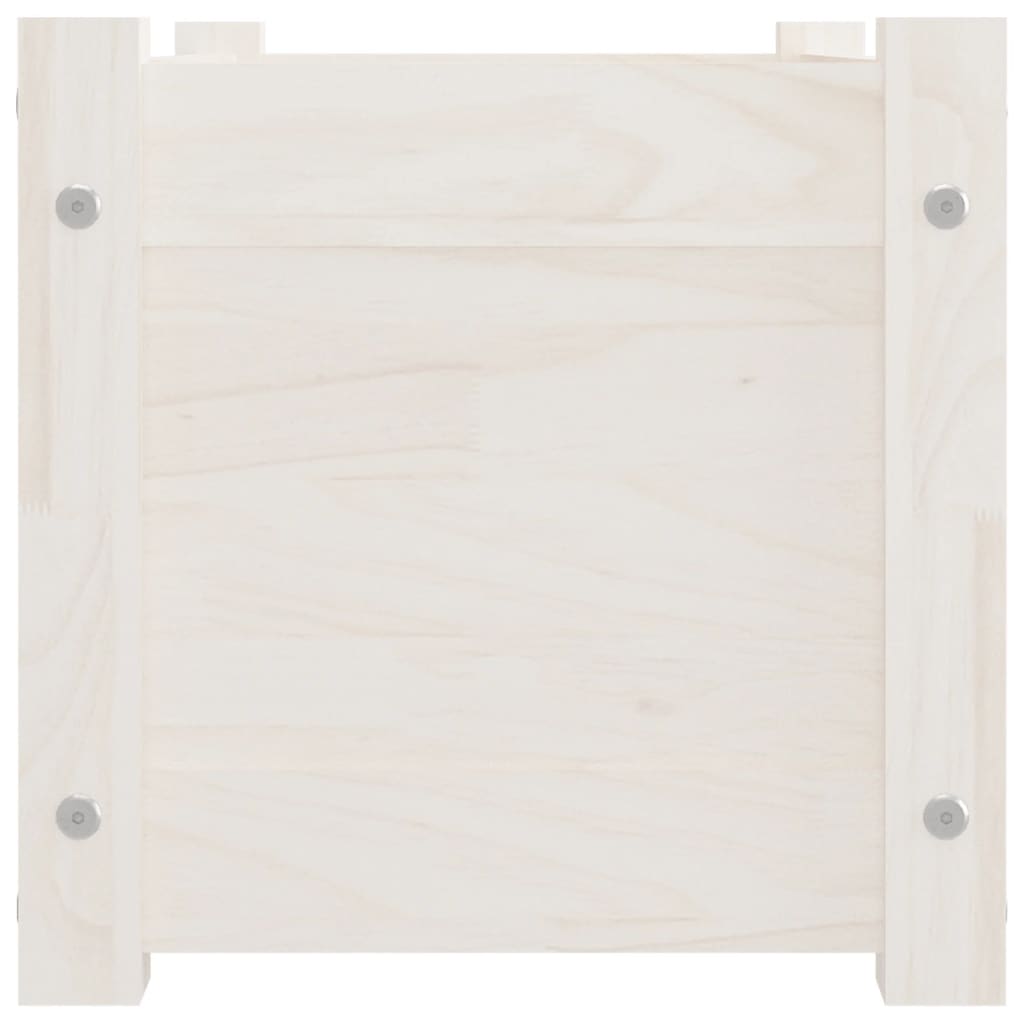 Puutarhan kukkalaatikot 2 kpl valkoinen 60x31x31 cm täysi mänty - Sisustajankoti.fi