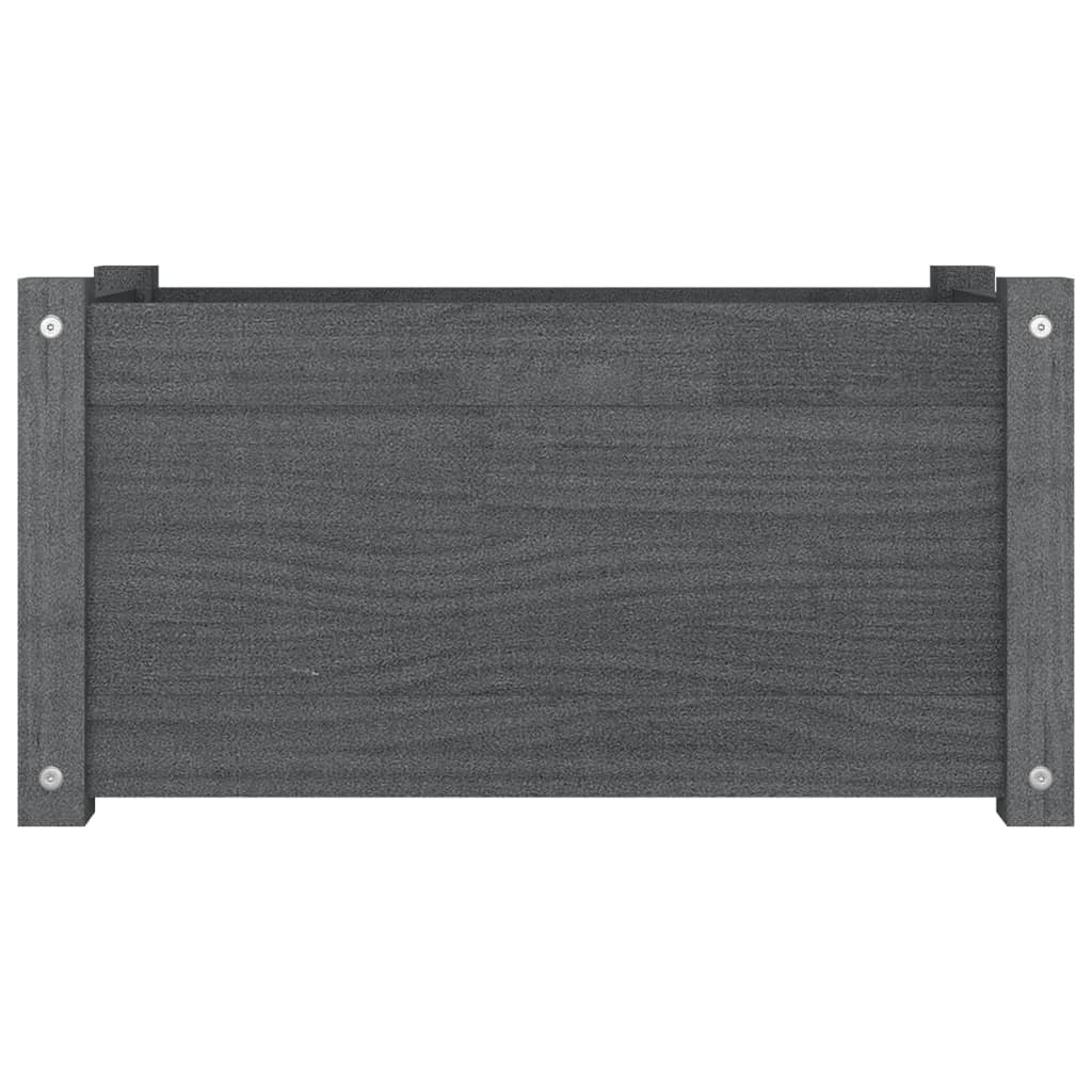 Puutarhan kukkalaatikko harmaa 60x31x31 cm täysi mänty - Sisustajankoti.fi