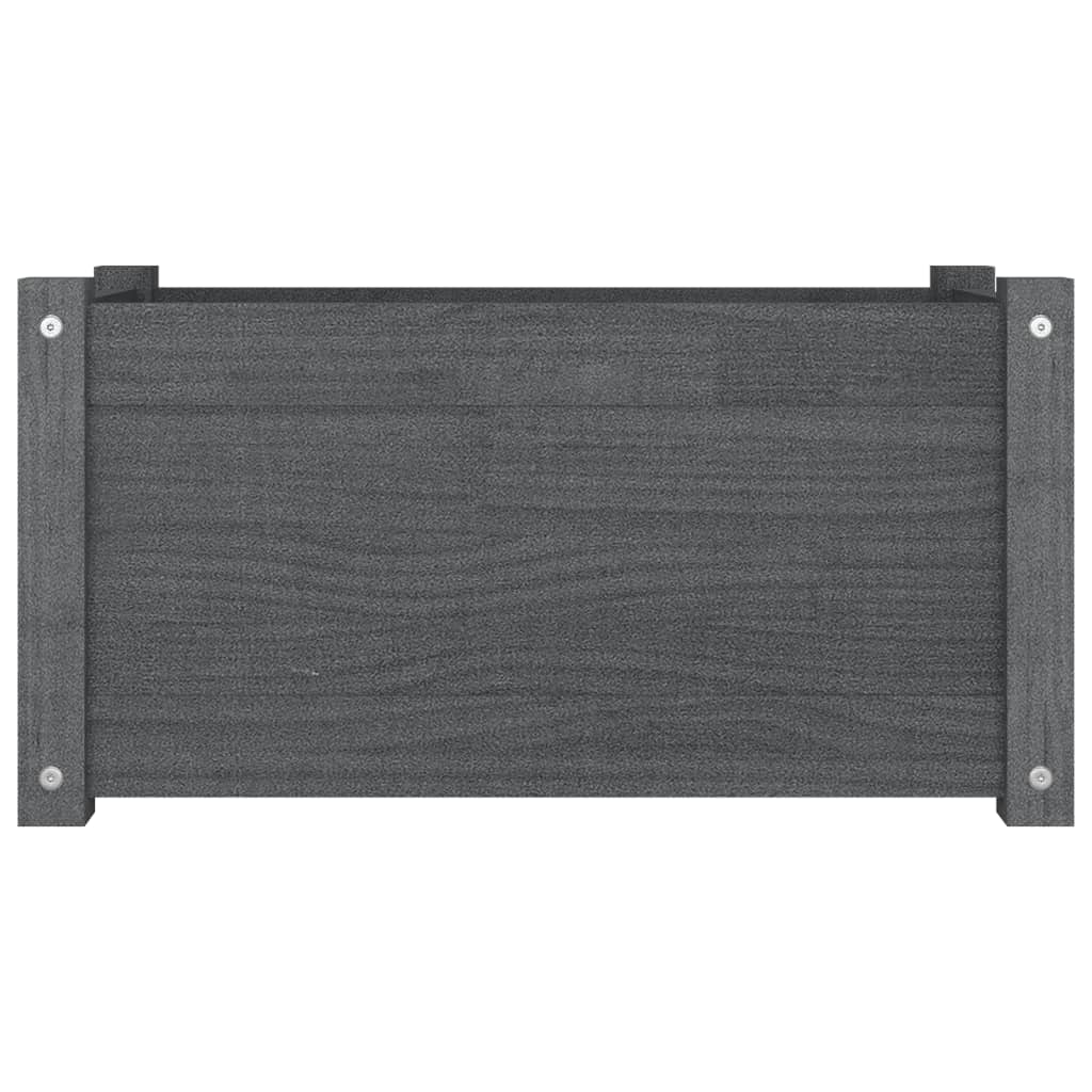 Puutarhan kukkalaatikko harmaa 60x31x31 cm täysi mänty - Sisustajankoti.fi